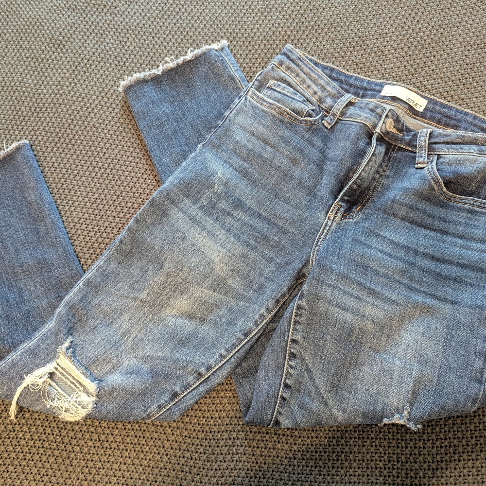 Vervet Distressed Blue Jeans, Womens Size 28